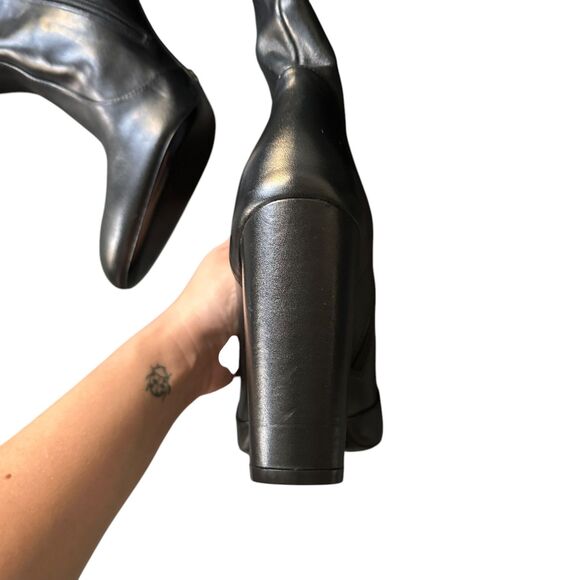 STUART WEITZMAN Vida 100 Knee High Leather Boots Black NWOB Sz9.5 - Picture 4 of 7